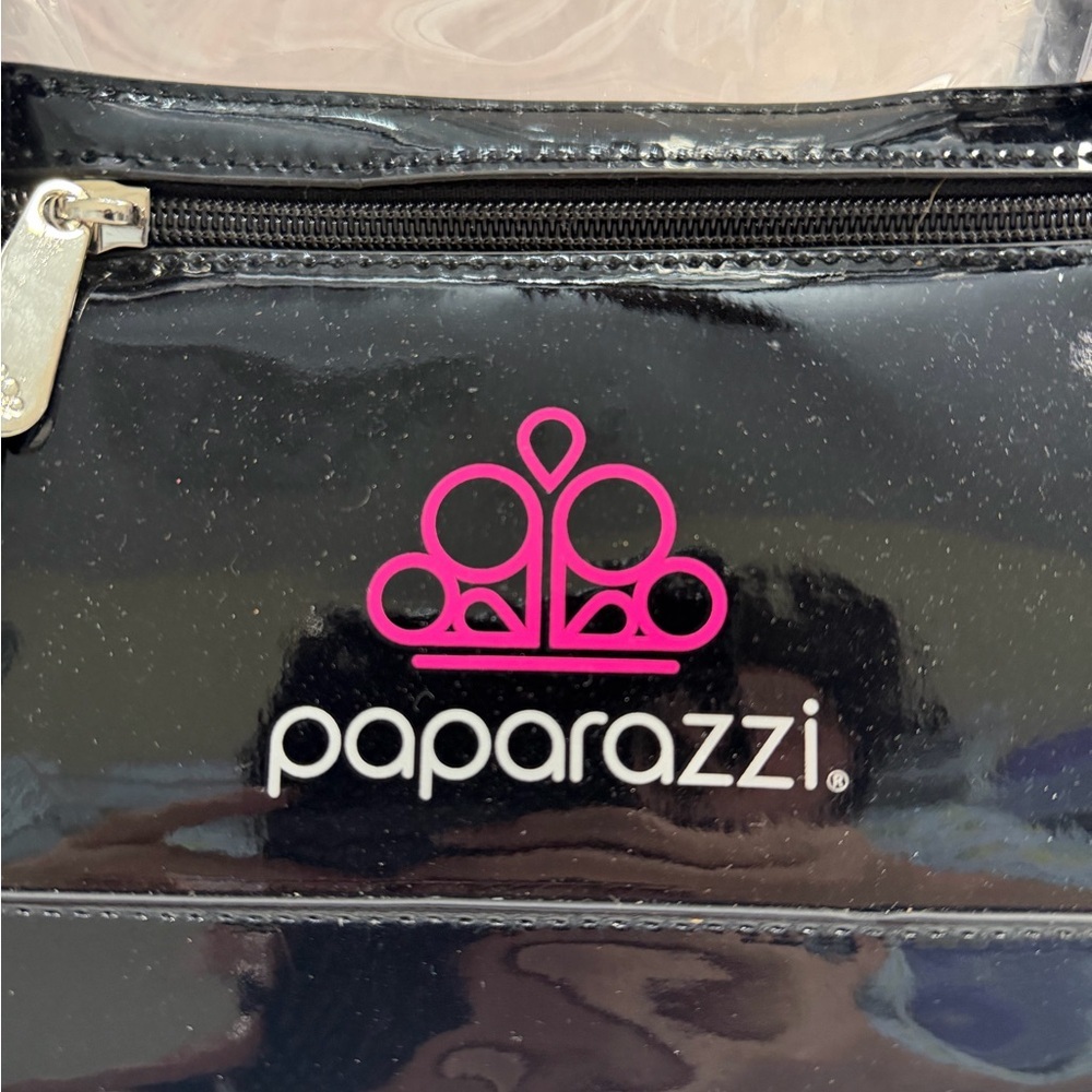 💜3/$15 Paparazzi Black and Clear Tote Bag - Picture 2 of 4